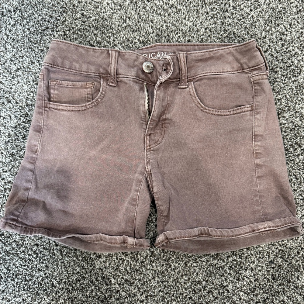 American Eagle Outfitters Women's Taupe Jean Shorts